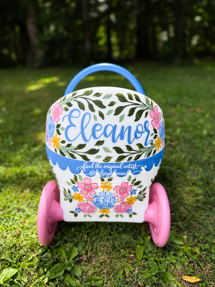 Custom Hand-painted baby doll carriage