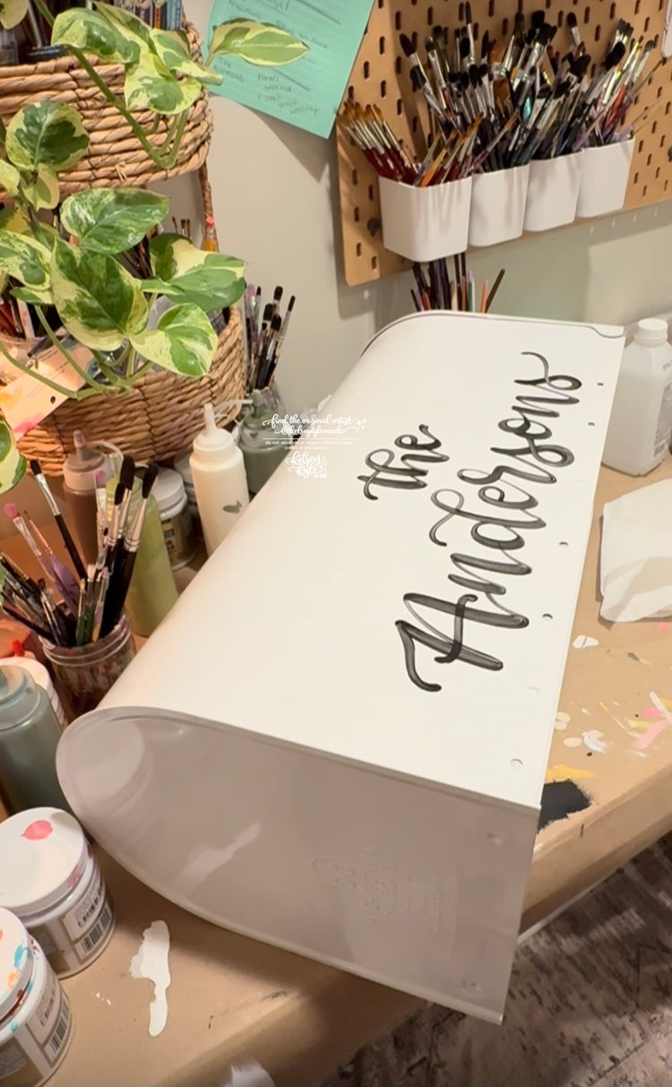 Custom Hand Lettered Mailbox *LETTERING ONLY*