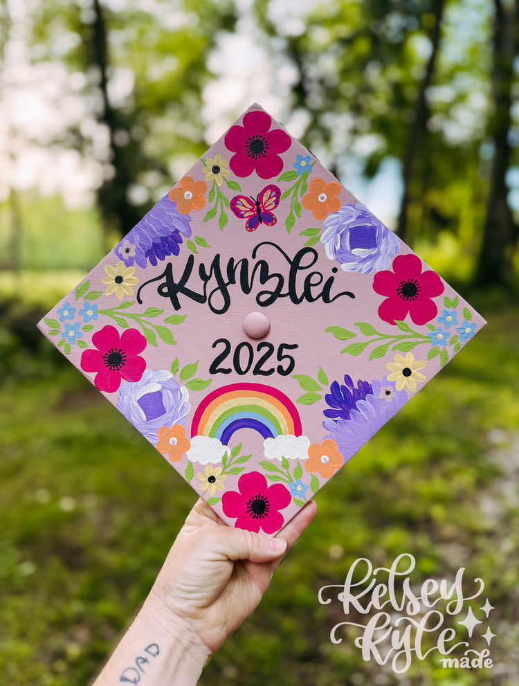 Custom Hand-Painted Graduation Cap Topper — Cardstock