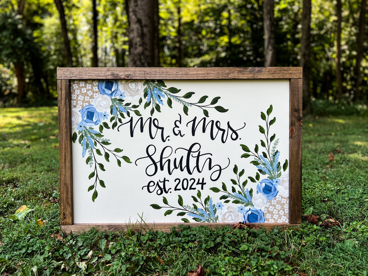 Hand-Painted Wooden Sign