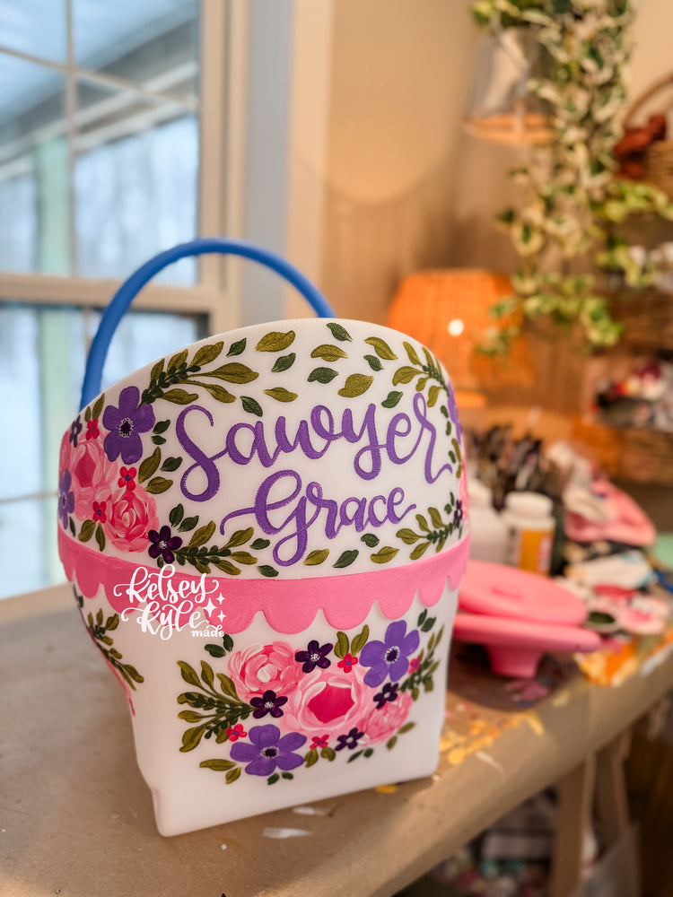 Custom Hand-painted baby doll carriage