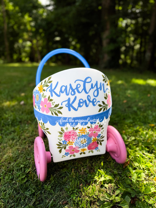 Custom Hand-painted baby doll carriage