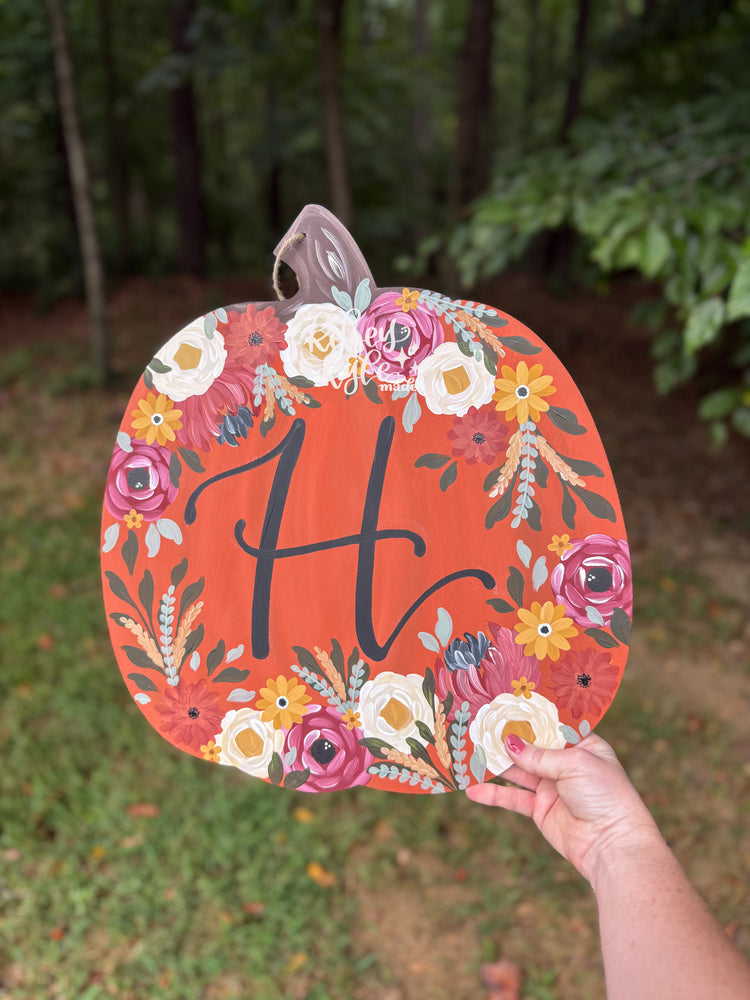 Custom Pumpkin Hanging Sign