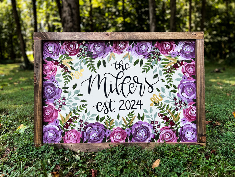 Hand-Painted Wooden Sign