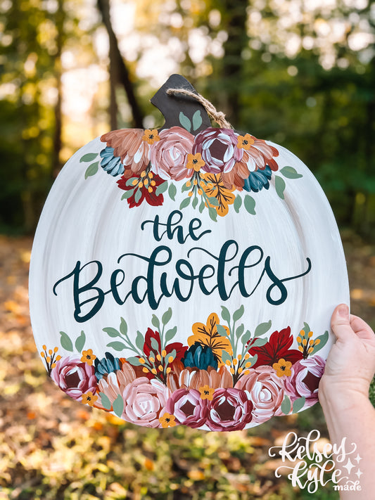 Custom Pumpkin Hanging Sign
