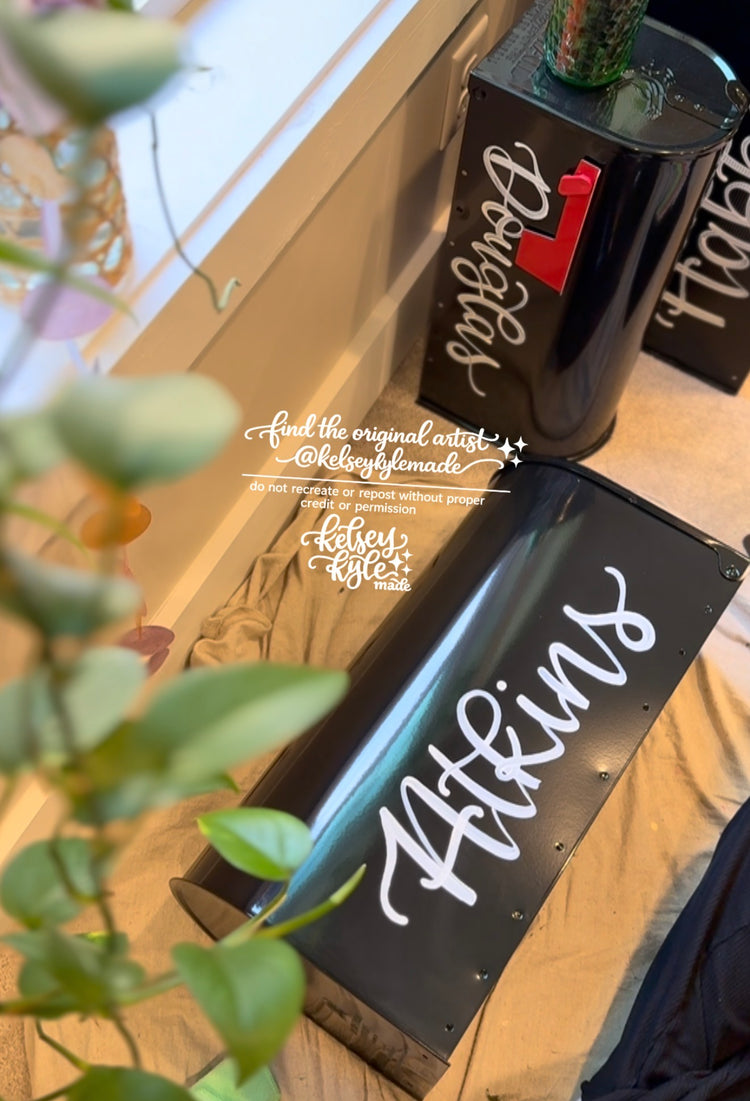 Custom Hand Lettered Mailbox *LETTERING ONLY*
