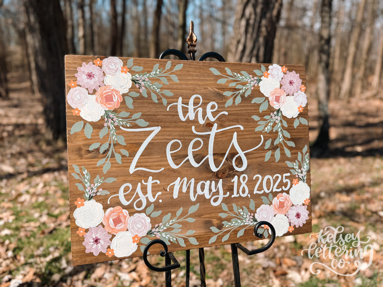 THICK Frameless Hand-Painted Wooden Sign with hook(s)