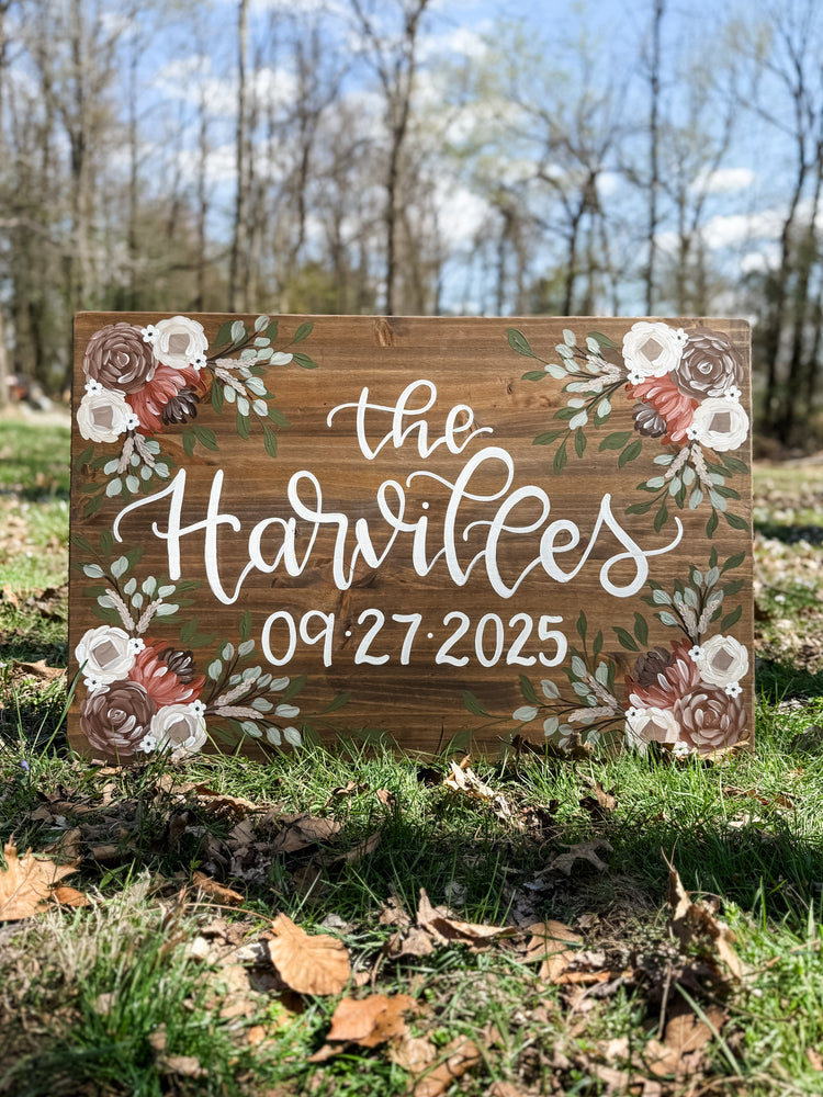 THICK Frameless Hand-Painted Wooden Sign with hook(s)