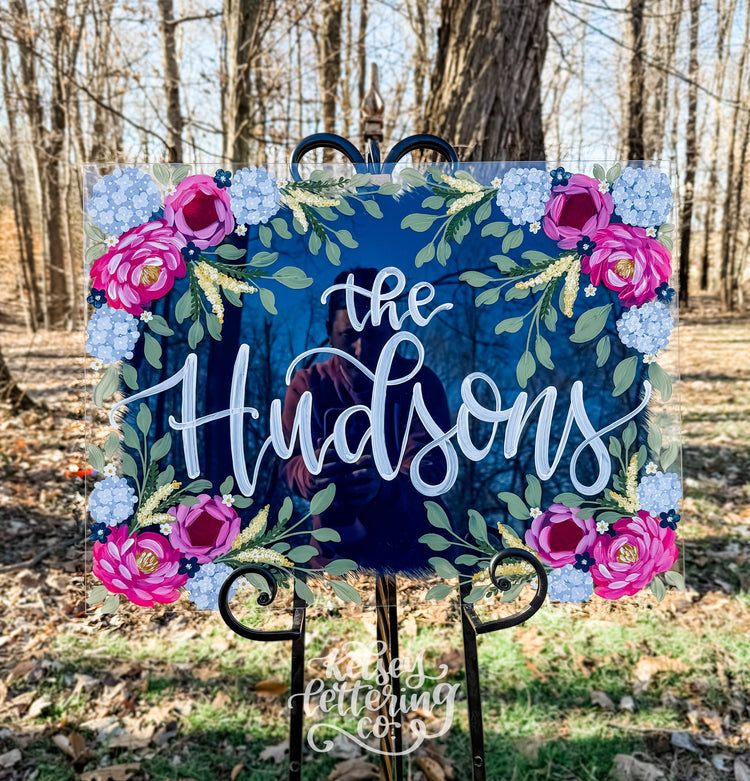 Hand-painted acrylic sign