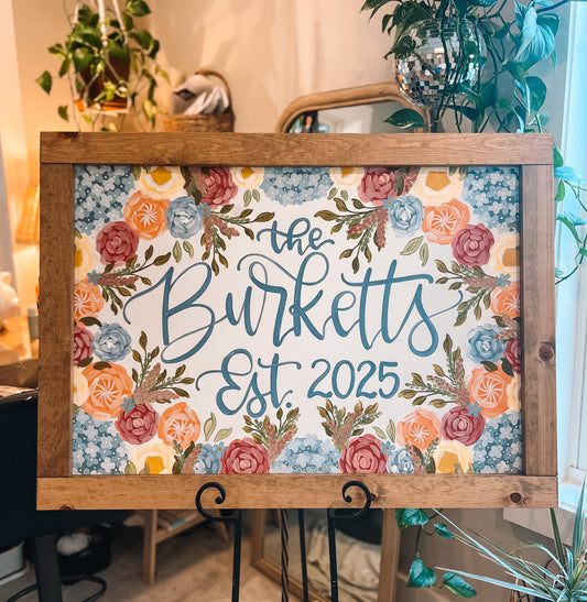 Hand-Painted Wooden Sign