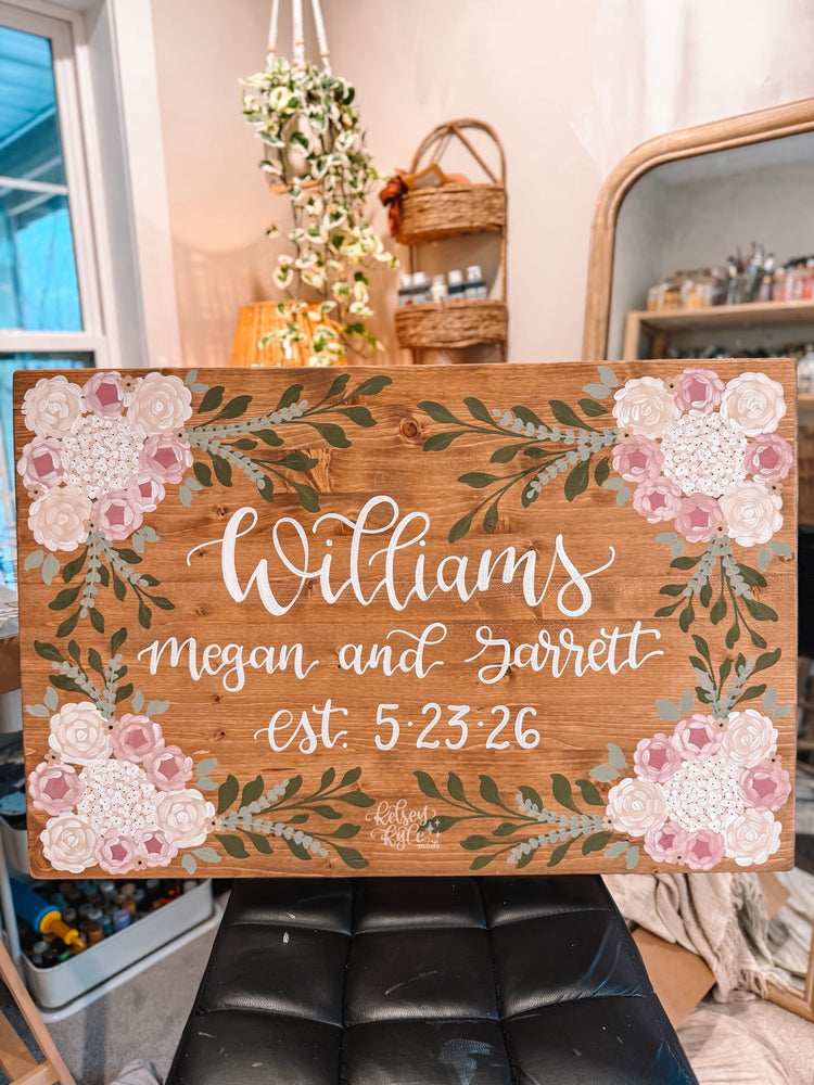 THICK Frameless Hand-Painted Wooden Sign with hook(s)
