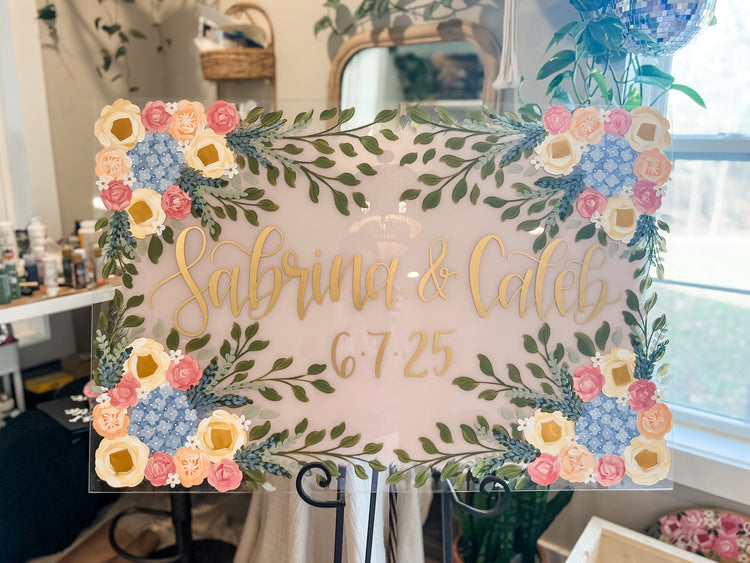 Hand-painted acrylic sign