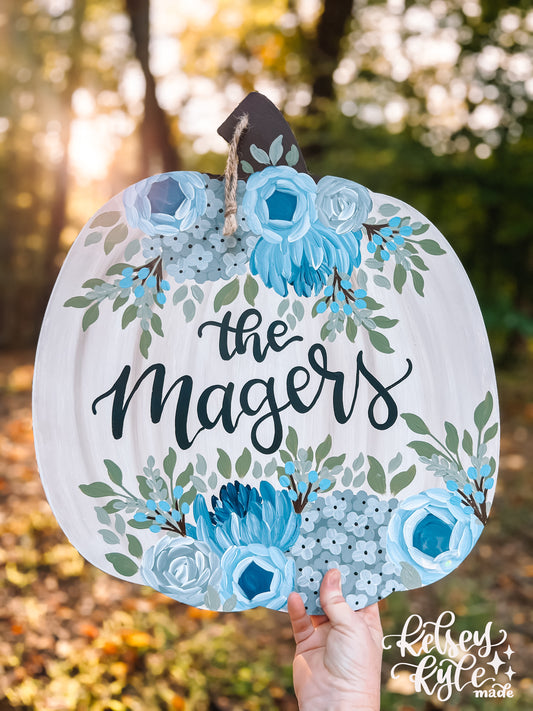 Custom Pumpkin Hanging Sign