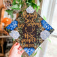 Hand painted, Hand Lettered Custom Graduation cap TOPPER