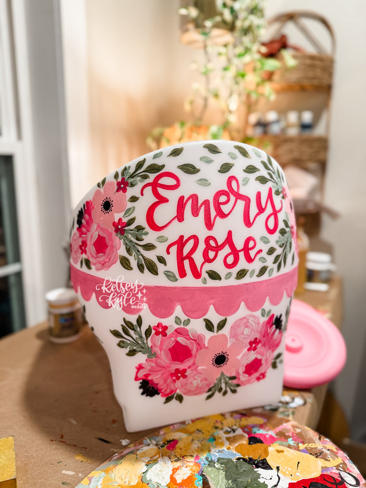 Custom Hand-painted baby doll carriage