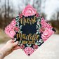 Hand painted, Hand Lettered Custom Graduation cap TOPPER